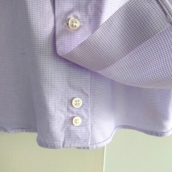 💖2/$35💖 Armani Collezioni Modern Fit Purple Check Dress Shirt - Picture 5 of 7